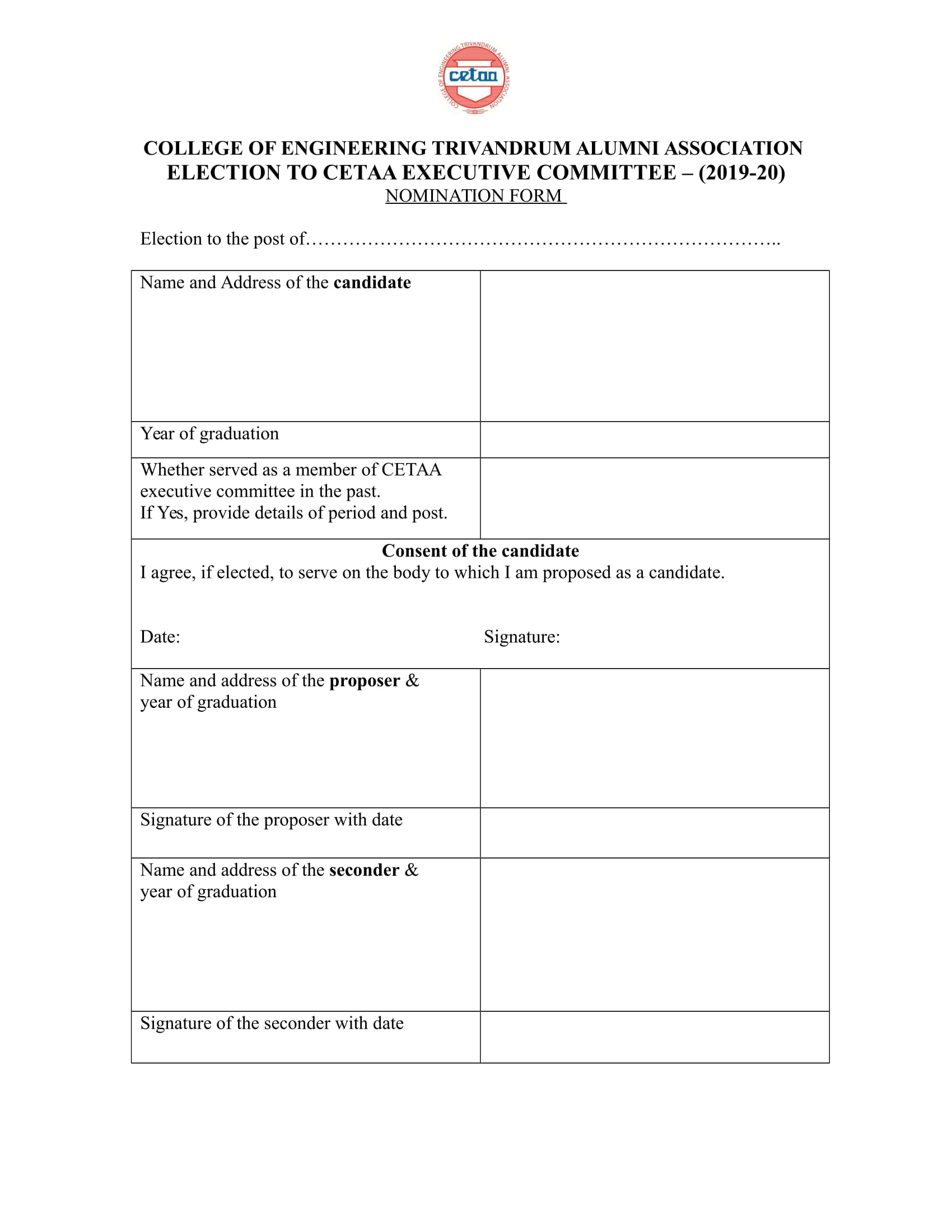 CETAA Nomination Form